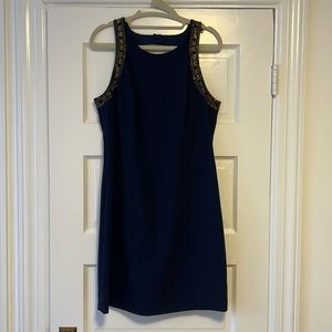 Lilly Pulitzer navy with gold beading shift dress